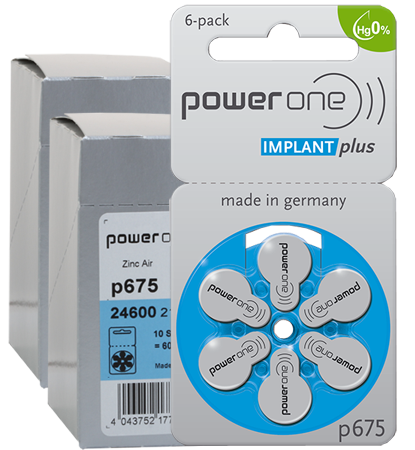 Power One Implant Plus 675 / PR44 baterie słuchowe do implantów