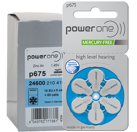 Power One 675 MF / PR44 baterie do aparatów słuchowych