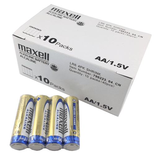 40 x Maxell Lr6 / AA baterie alkaliczne opakowanie - folia 4 szt.